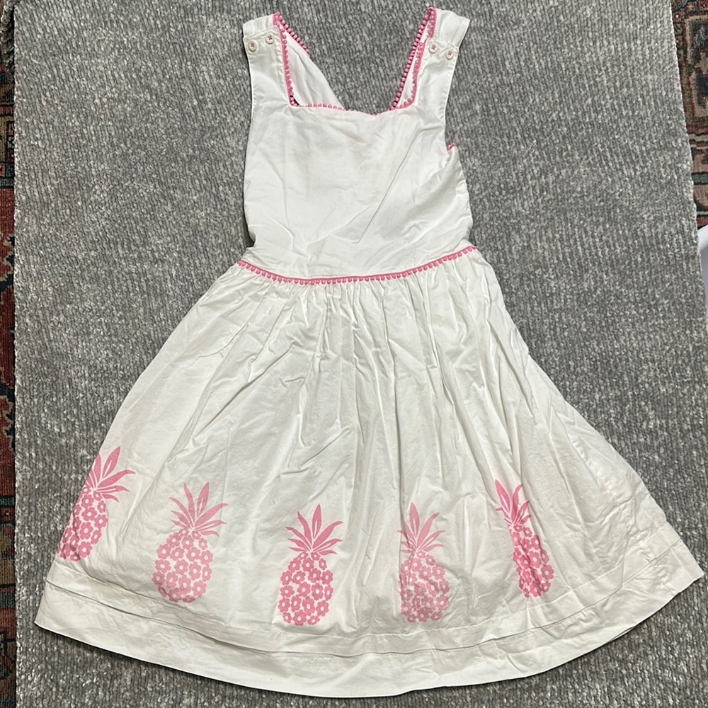 Little English White and Pink Pineapple Dress